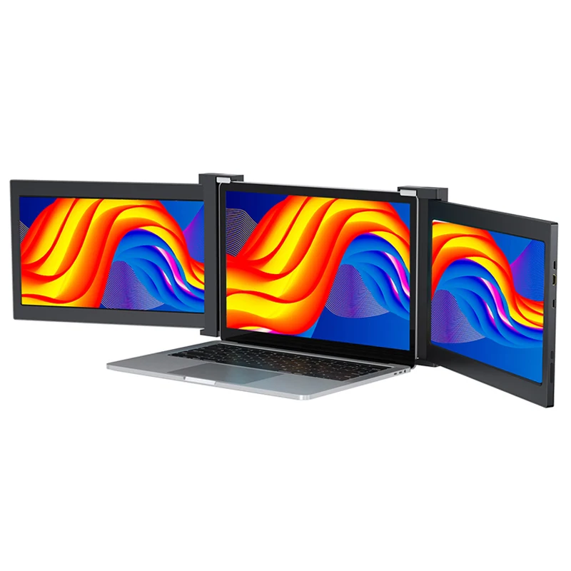 UPERFECT Triple Portable Monitor USB C HDMI For Laptop Fit in 13.3” FHD IPS Three Screen