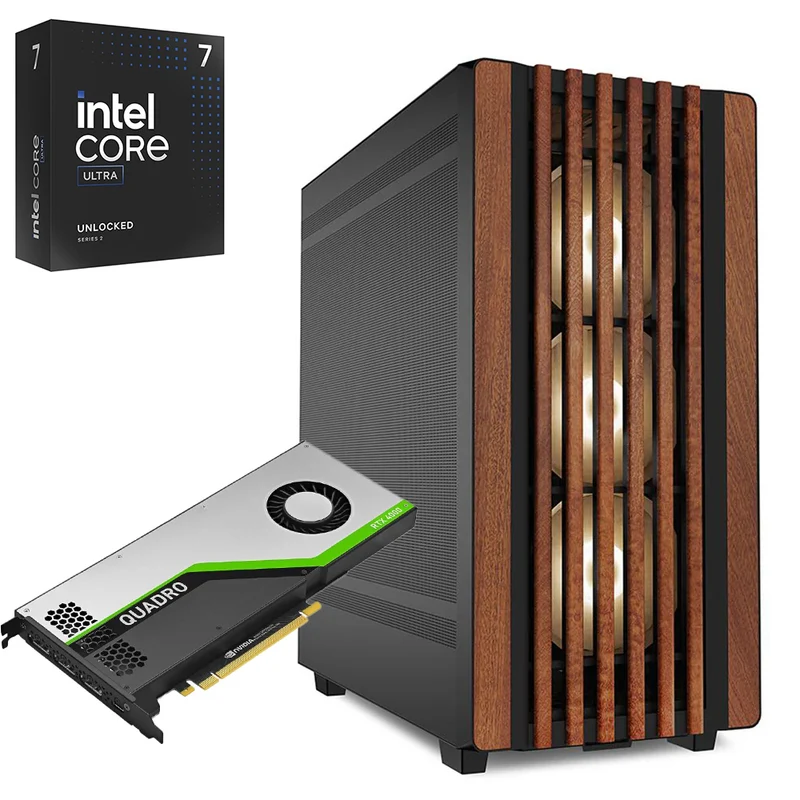 PC Assemblato ULTRA | Intel Core Ultra 7-265KF | Nvidia Quadro RTX 4000 FreeDOS Professionale per Applicazioni CAD