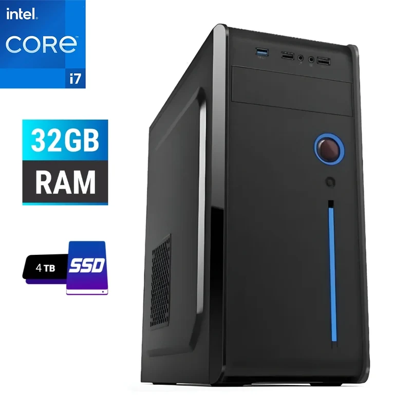 Computer Fisso i7 | Ram 32GB | SSD 4TB | FreeDOS