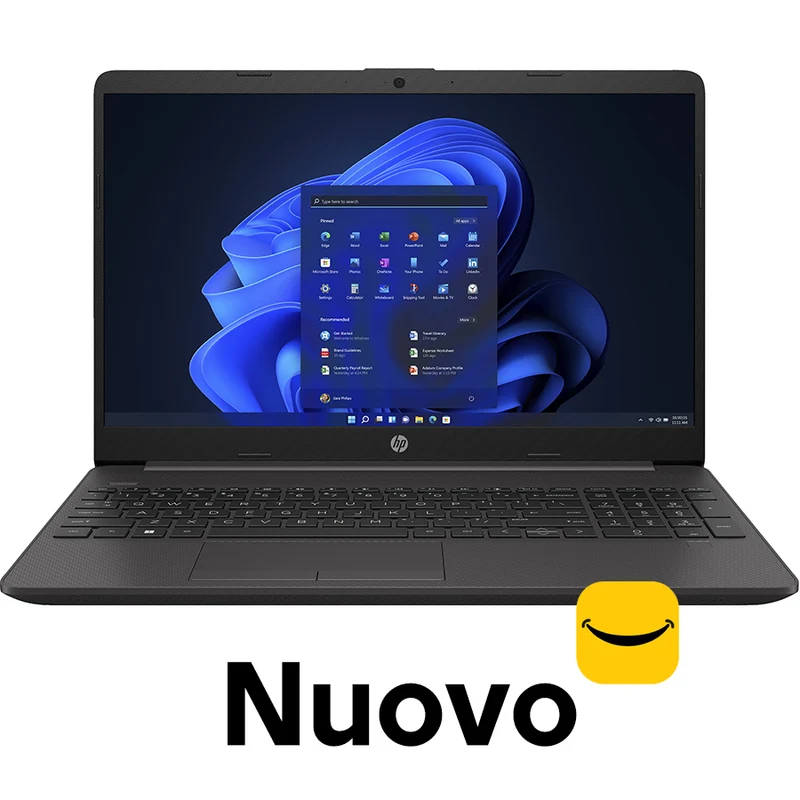 HP 250 G9 Notebook 15.6" FullHD | Intel Core i5-1235U | RAM 8/16GB | SSD 512GB | WiFi Bluetooth HDMI Windows 11 Pro Affidabilità e Stile in un Unico Notebook