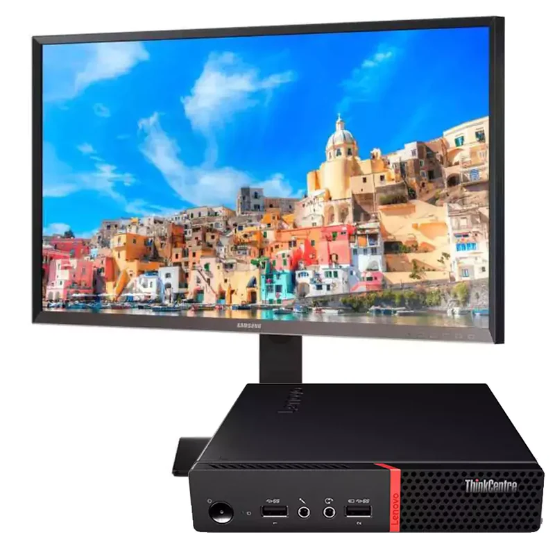 Bundle Lenovo ThinkCentre M715Q Tiny | AMD PRO A6-8570E 3Ghz | Ram 8Gb | SSD 240Gb | Scheda video AMD Radeon R5 | Windows 10 Pro 2x Display Port + Samsung S32D850T Monitor MVA 32″ WQHD 2K 2560×1440
