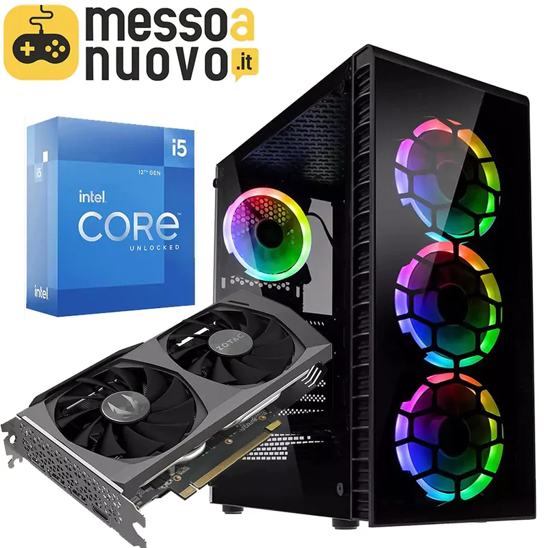 PC Gaming Mercury | Intel i5-12500 3Ghz | Ram 16Gb | SSD m.2 nvme 512Gb | Nvidia RTX 3060 12Gb OC | Il PC da gaming stellare