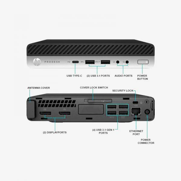 HP ProDesk 600 G3 DM | Intel Core i3-6100T 3.2Ghz | Windows 11 Pro Il mini pc performante per una postazione minimal