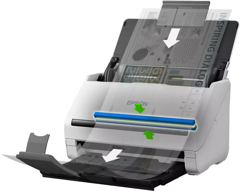 Epson DS-530II Ricondizionato – Scanner Professionale di Alta Qualità A4 600 DPI Fino a 70 immagini al minuto