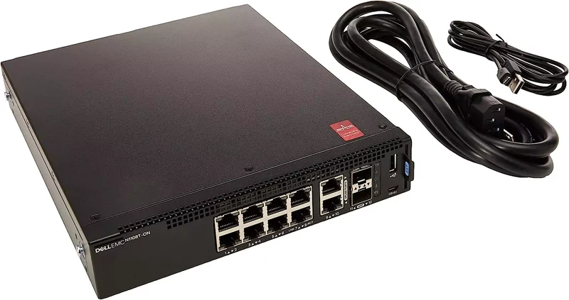 Dell N1108T-ON Switch di rete professionale managed 8x10/100/1000 + 2xGigabit SFP + 2x1000Base-T incluso di accessori per montaggio a Rack