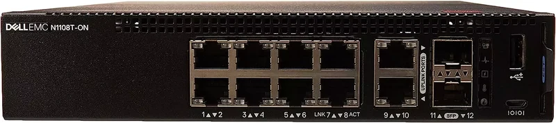 Dell N1108T-ON Switch di rete professionale managed 8x10/100/1000 + 2xGigabit SFP + 2x1000Base-T incluso di accessori per montaggio a Rack