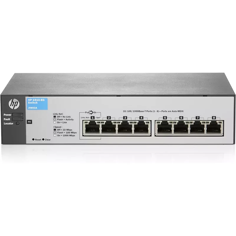 HP 1810-8G Switch di rete managed 8 porte Ethernet Gigabit Interfaccia Web Perfetto per la tua infrastruttura di rete