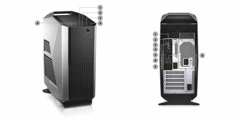 Dell Alienware Aurora R7 PC Gaming | Intel Core i7-8700 6 Cores | Ram 64Gb | SSD NVMe 512Gb + 3Tb | Nvidia GTX 1080Ti 11GB | Windows 11 Pro Grado B