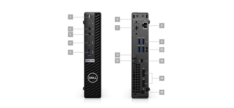 DELL OptiPlex 7080 MFF Mini PC | Intel i5-10500T | Windows 11 Pro WiFi Il mini PC potente come una workstation