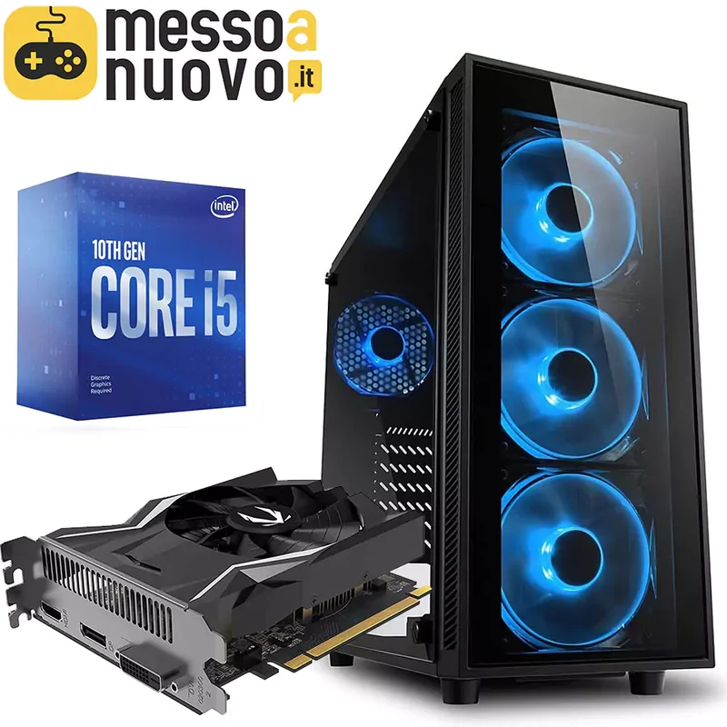 PC Gaming Medusa | Intel i5-10400F 10Cores | Ram 16Gb | SSD m.2 nvme 500Gb | Nvidia Geforce GTX 1650 4Gb | WiFi | Windows 11 Pro