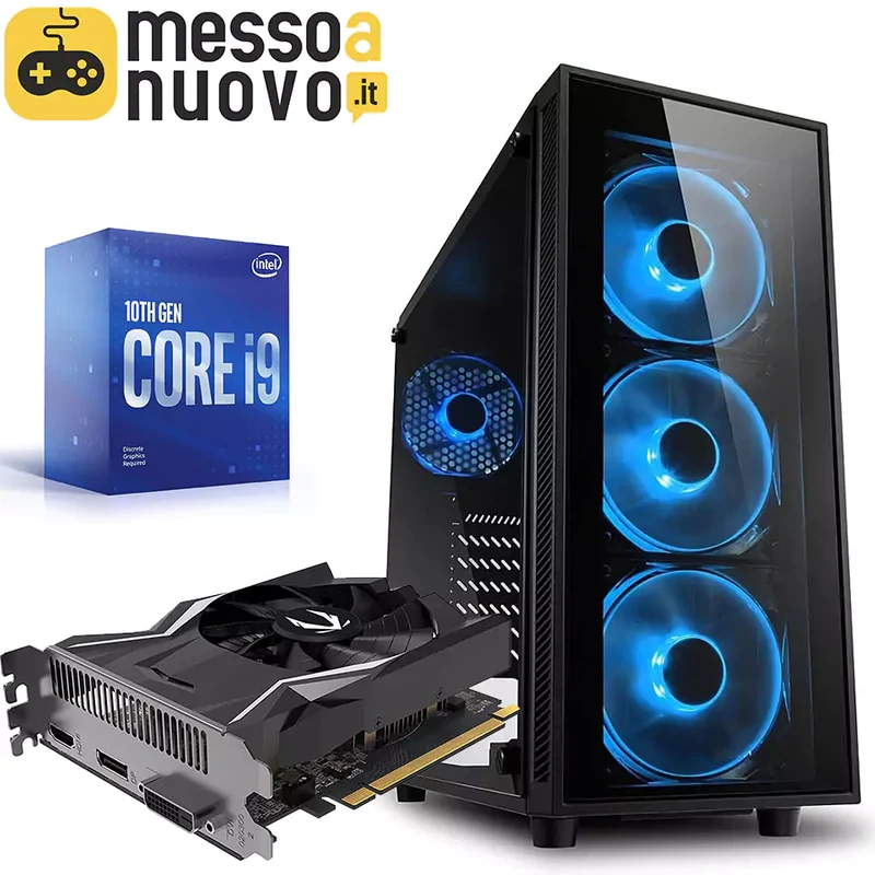 PC Gaming Medusa | Intel i9-10900F 10Cores | Ram 16Gb | SSD m.2 nvme 500Gb | Nvidia Geforce GTX 1650 4Gb | WiFi | Windows 11 Pro
