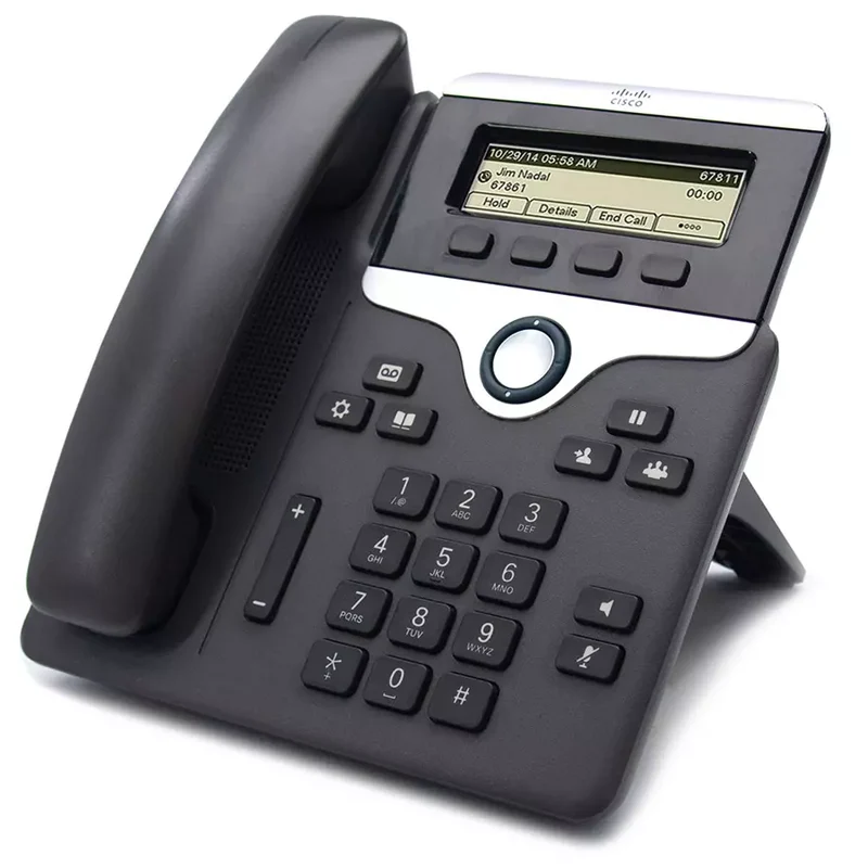 Cisco CP-7811 Telefono IP a 1 linea dal design ergonomico display da 3.28″ porta Ethernet PoE perfetto per reception ed uffici