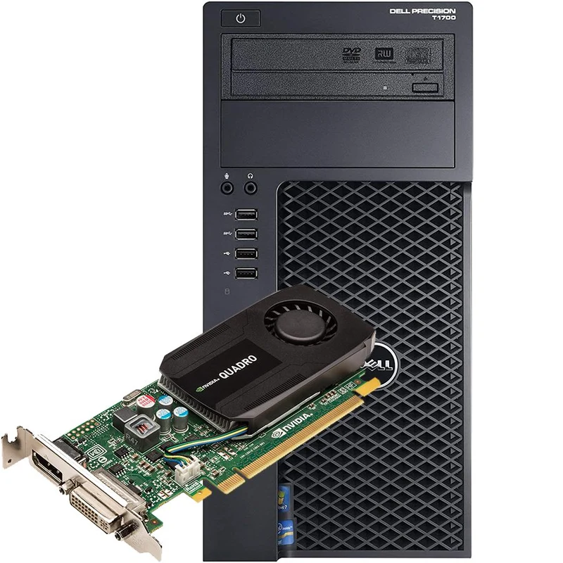 Dell Precision WORKSTATION T1700 MT | Intel Xeon E3-1225 v3 3.2Ghz | 16 GB RAM | SSD 256Gb + 500Gb | Nvidia Quadro 600 | Windows 10 Pro
