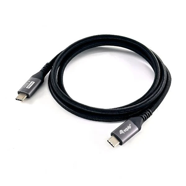 Equip 128381 Cavo USB 4 Gen 3 da C a C, M/M, 1,2 m, PD3.1 240W, 8K/60Hz, 40Gbps, nero