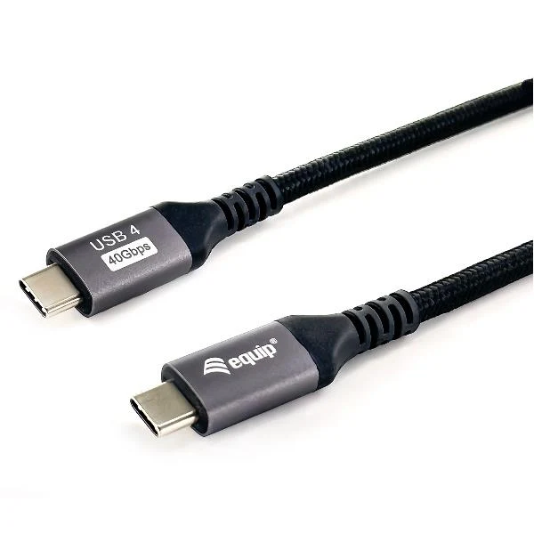 Equip 128381 Cavo USB 4 Gen 3 da C a C, M/M, 1,2 m, PD3.1 240W, 8K/60Hz, 40Gbps, nero