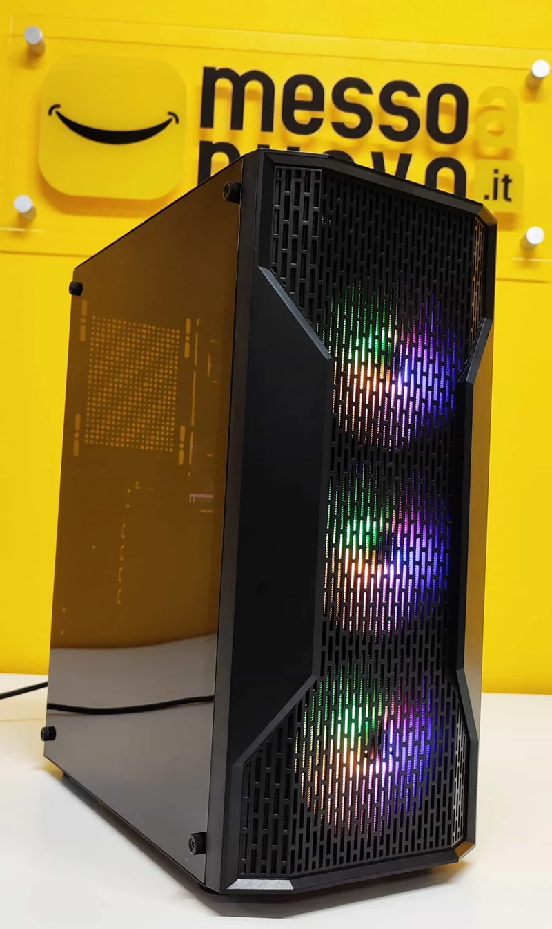 Postazione da Gaming PC | Intel Core i7 3.4Ghz| Ram 16Gb | SSD 256Gb + 1Tb | Nvidia GT730 4Gb | Windows 10 Pro + Kit Mouse Tastiera RGB e Cuffie con microfono + Monitor Samsung S27A650D LED 27″ Full HD + Scrivania da Gaming Il bundle più completo del Web