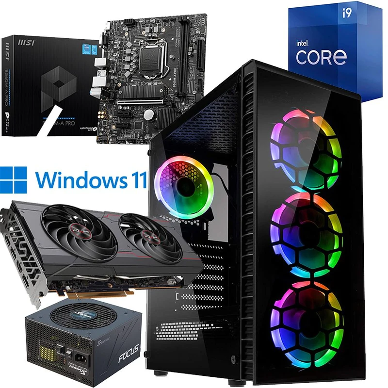 PC da Gaming | Intel i9-11900 8Cores 5.2 GHz | Ram 16Gb | SSD m.2 nvme 1Tb | Sapphire Pulse AMD Radeon RX 6700XT 12Gb | Il PC da gaming estremo