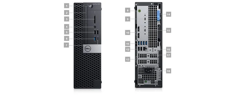 Dell Optiplex 5070 SFF | Intel Core i7-9700 3Ghz | 8/16Gb Ram | SSD NVMe 256Gb | DVD | Windows 11 Pro