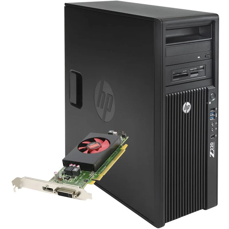 HP Z220 Workstation Intel Core i7-3770 3.4Ghz | Ram 16Gb | SSD 480Gb + Hard Disk 500Gb | Ati Radeon HD8490 1Gb | Windows 10 pro