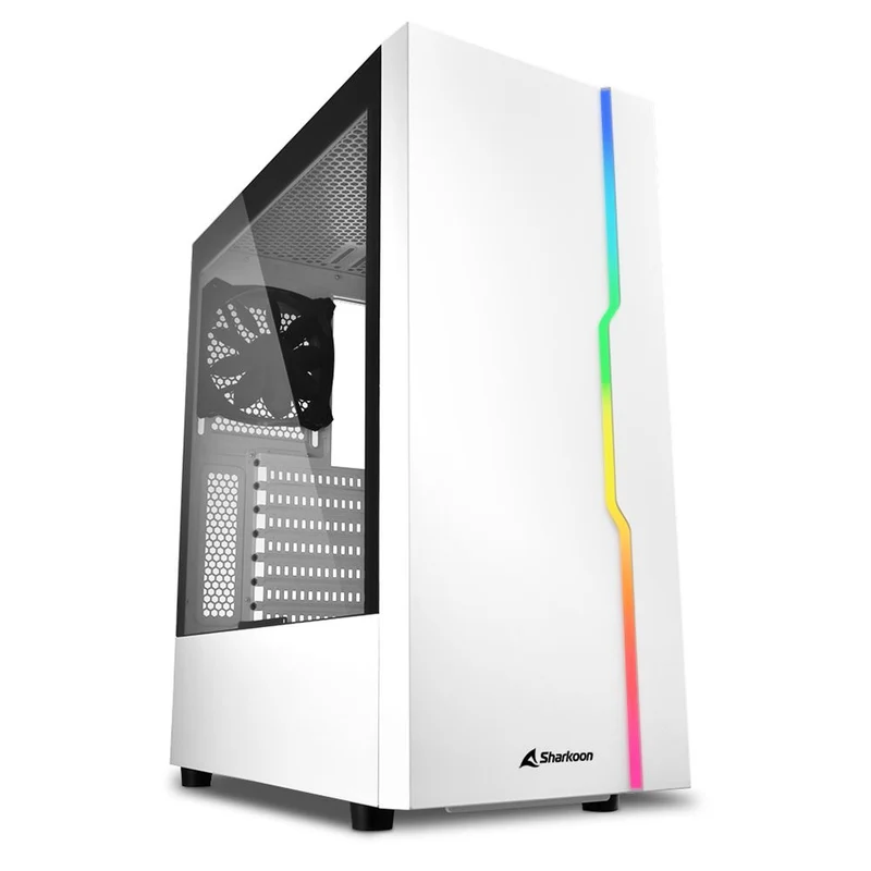 Sharkoon ATX PC Gehäuse - RGB Slider - Weiss