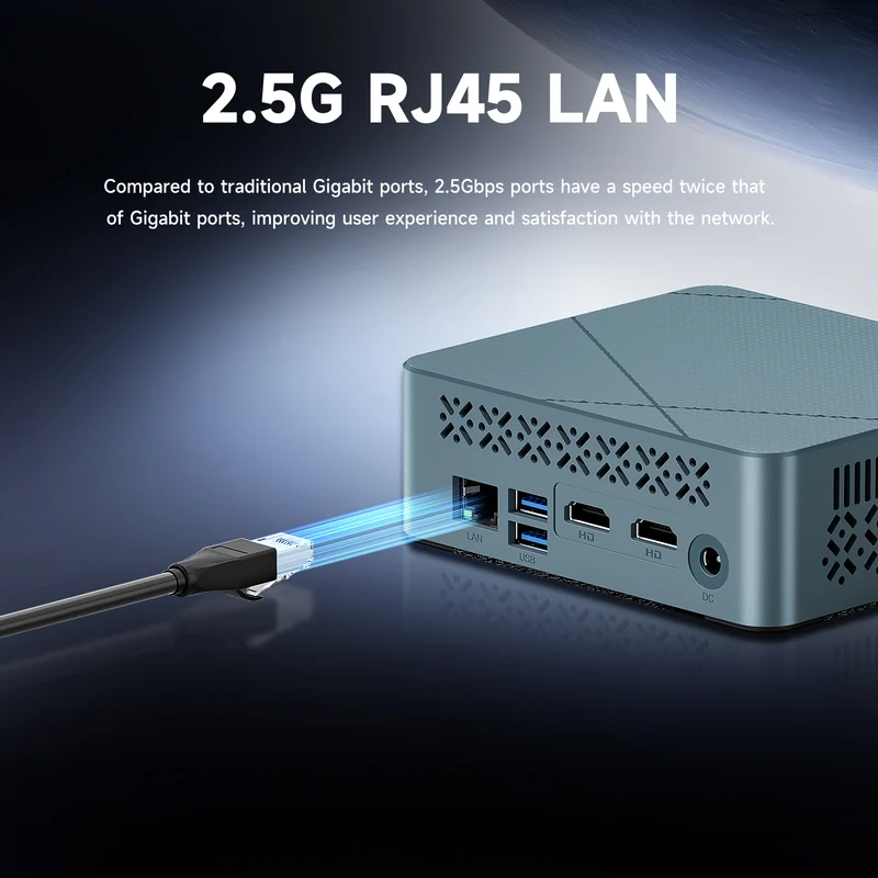 wo-we H5 Mini PC N150 (Max 3.6GHz) Mini Computer, 16GB DDR4 RAM 512GB PCIe SSD, Graphics 4K Triple Display Dual HDMI 2.0/USB-C/USB3.2 WiFi 5 & BT 5.2