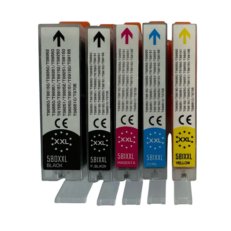 Softech XL PGI-580/CLI-581 kompatibler Komplettsatz PBk,Bk,C,M,Y - 5 Patronen