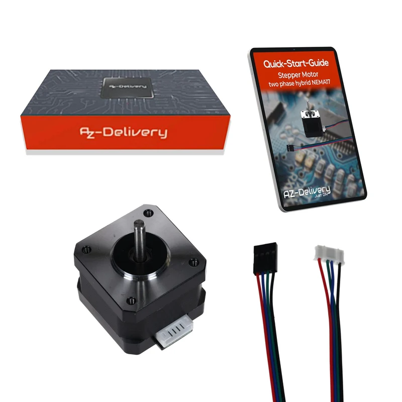 NEMA 17 Schrittmotor 12V 28Nm 1.8° 2-Phasen Hybrid Stepper Motor mit 1m Kabel, kompatibel mit Arduino, 3D-Druckern, CNC-Maschinen und Robotik