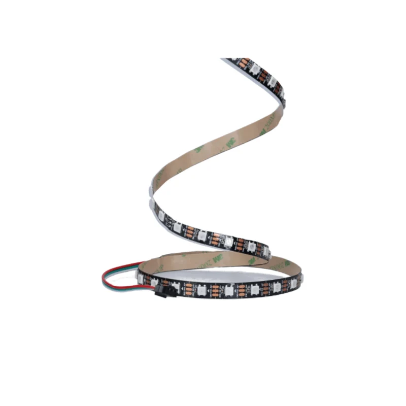 WS2812B 60 LEDs/m 60 Pixels/m LED Strip RGB adressierbarer LED Streifen mit 5050 SMD LEDs IP20 Schwarz nicht Wasserdicht