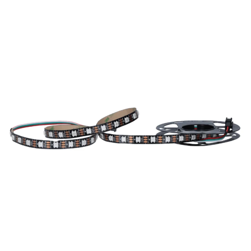WS2812B 60 LEDs/m 60 Pixels/m LED Strip RGB adressierbarer LED Streifen mit 5050 SMD LEDs IP20 Schwarz nicht Wasserdicht