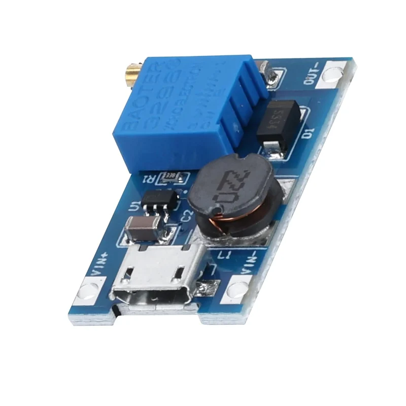 2A DC-DC Boost Step-Up Wandler, MicroUSB – Universeller Spannungsregler, 2V-24V zu 5V-28V, für MT3608