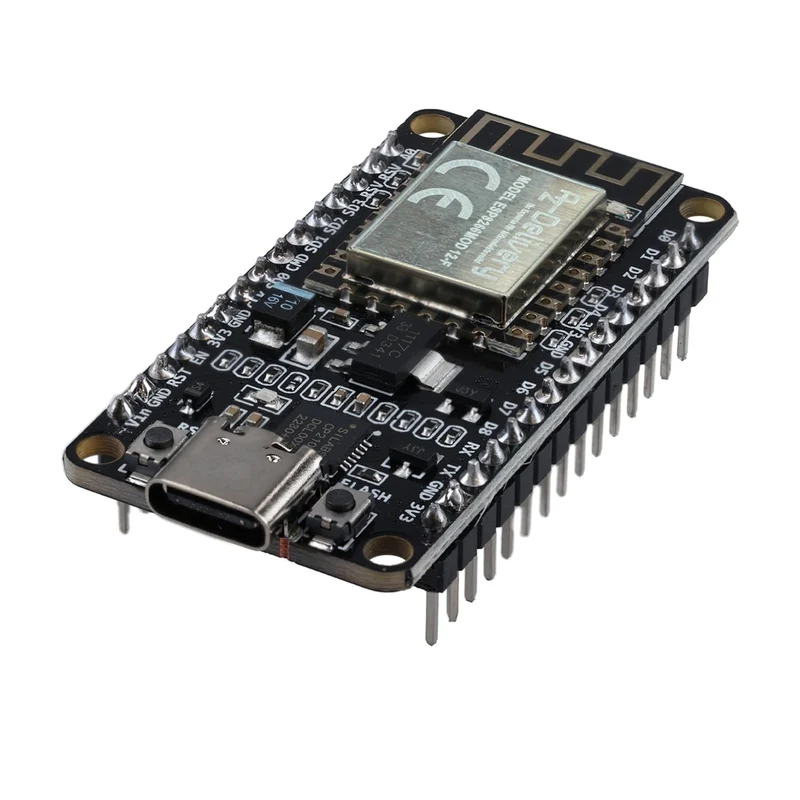 NodeMCU Amica Modul V2 ESP8266 ESP-12F WiFi mit USB-C Anschluss - Node MCU ESP 8266 WiFi Development Board mit CP2102 kompatibel mit Arduino