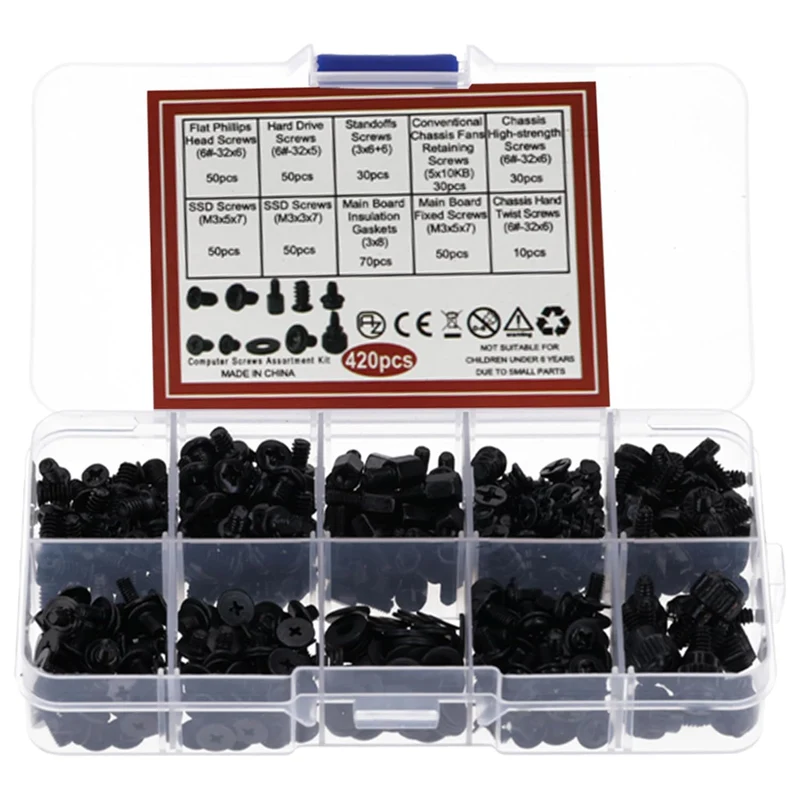420 Stk PC Schrauben Set – Umfassendes Computer Schrauben Set