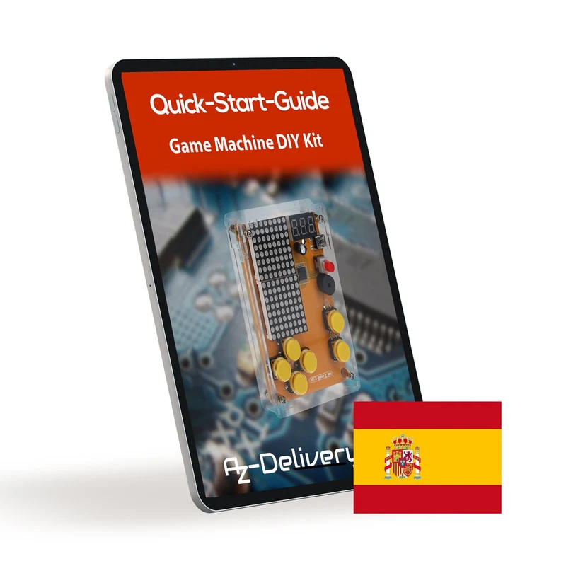 DIY Elektronik Bausatz - Spielekonsole mit transparenten Gehäuse, Retro Handheld Elektronik Kit für Anfänger & Fortgeschrittene, Lötset zum Löten Lernen & Basteln mit LED-Matrix und Punktanzeige