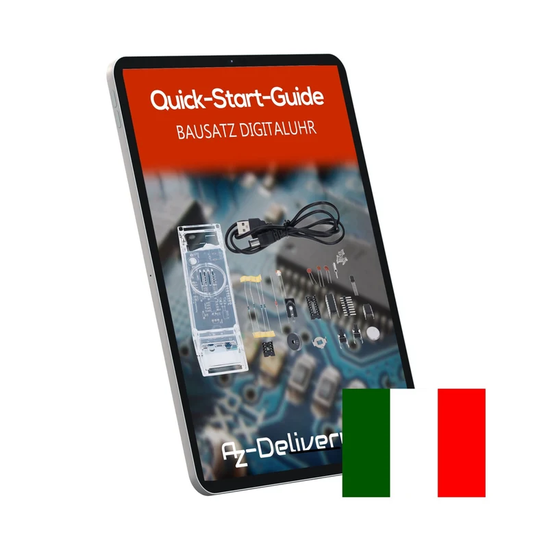 Digitaluhr Bausatz mit Acrylgehäuse – DIY Elektronik Uhr mit 4-stelligem LED-Display – Arduino-kompatibles Löten für Anfänger – Bausatz zum Erlernen der Elektronik und Löten