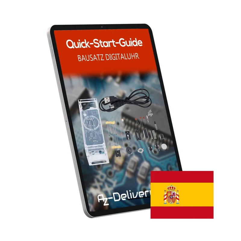 Digitaluhr Bausatz mit Acrylgehäuse – DIY Elektronik Uhr mit 4-stelligem LED-Display – Arduino-kompatibles Löten für Anfänger – Bausatz zum Erlernen der Elektronik und Löten