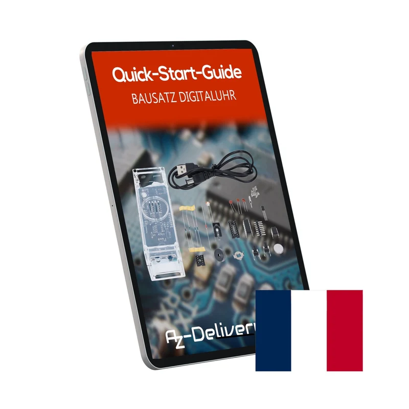 Digitaluhr Bausatz mit Acrylgehäuse – DIY Elektronik Uhr mit 4-stelligem LED-Display – Arduino-kompatibles Löten für Anfänger – Bausatz zum Erlernen der Elektronik und Löten