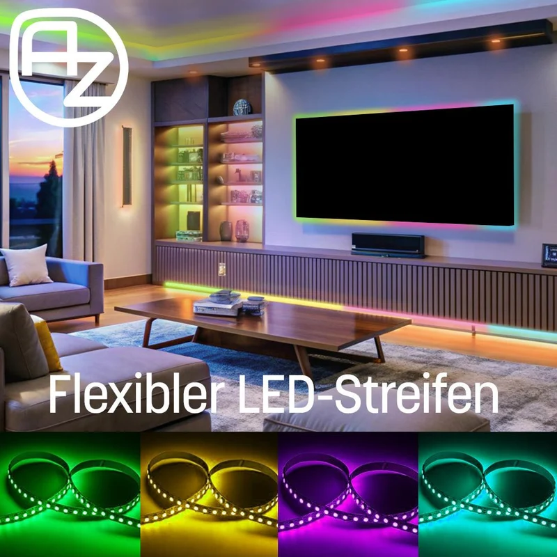 WS2812B 30 LEDs/m 30 Pixels/m LED Strip RGB adressierbarer LED Streifen mit 5050 SMD LEDs IP20 Schwarz nicht Wasserdicht