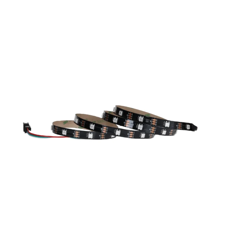 WS2812B 30 LEDs/m 30 Pixels/m LED Strip RGB adressierbarer LED Streifen mit 5050 SMD LEDs IP20 Schwarz nicht Wasserdicht