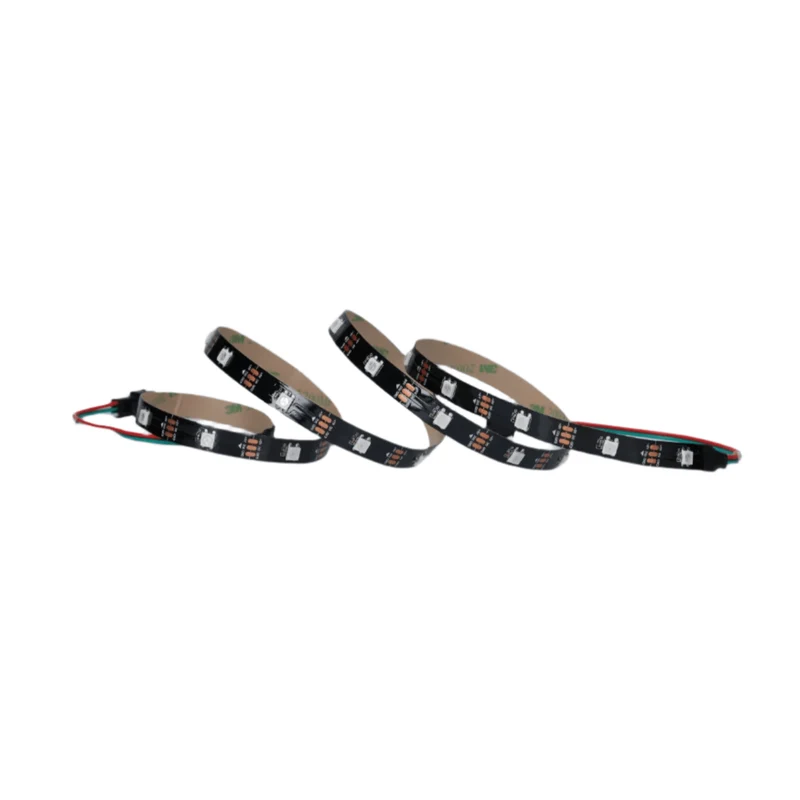 WS2812B 30 LEDs/m 30 Pixels/m LED Strip RGB adressierbarer LED Streifen mit 5050 SMD LEDs IP20 Schwarz nicht Wasserdicht