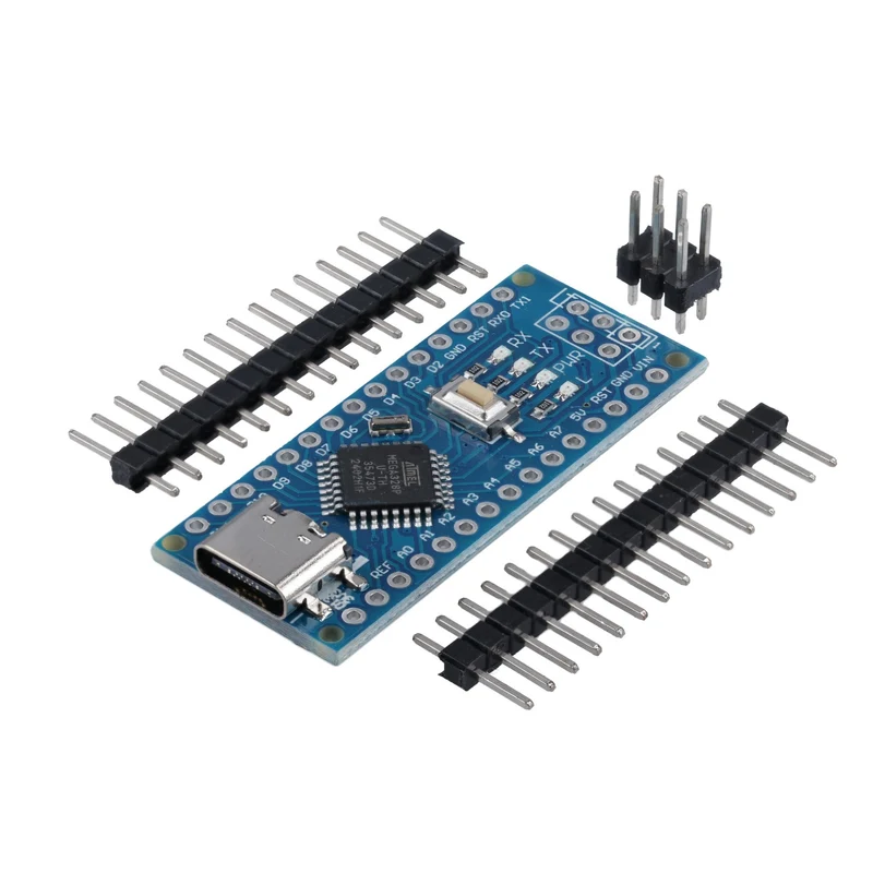 AZ-Nano V3-Board Set mit USB-C Anschluss | Atmega CH340 Chip Atmega328 CH340 | kompatibel mit Arduino, Arduino Pro Micro und Arduino Nano V3
