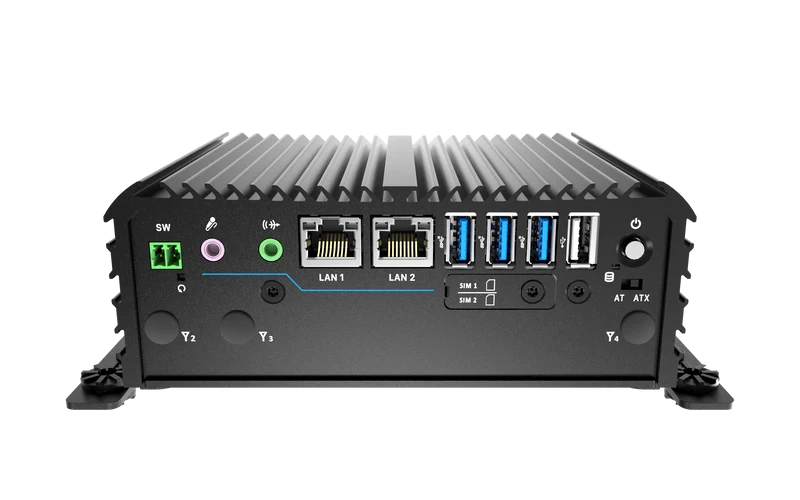RCO-1000-ASL-10 Fanless Mini Computer with Intel® Atom® x7433RE/x7835RE Processors, 1x DP, 1x HDMI, 4x USB, 1x 2.5" SATA HDD Bay