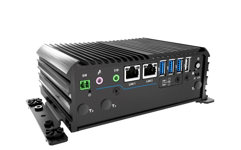 RCO-1000-ASL-10 Fanless Mini Computer with Intel® Atom® x7433RE/x7835RE Processors, 1x DP, 1x HDMI, 4x USB, 1x 2.5" SATA HDD Bay