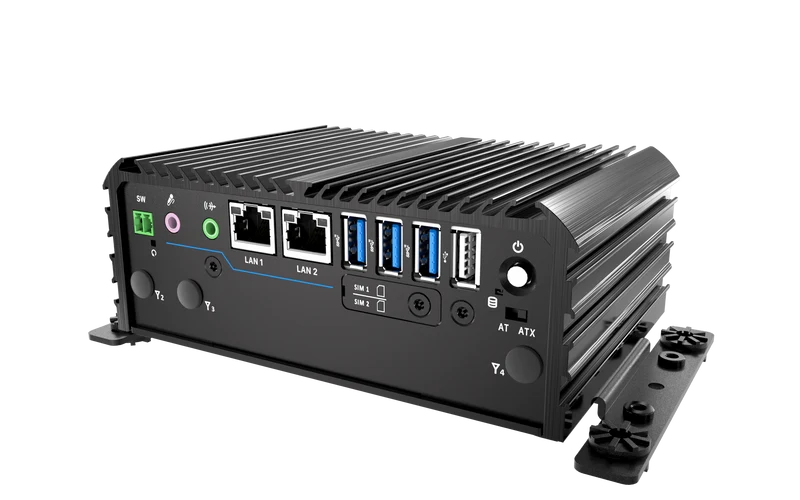 RCO-1000-ASL-10 Fanless Mini Computer with Intel® Atom® x7433RE/x7835RE Processors, 1x DP, 1x HDMI, 4x USB, 1x 2.5" SATA HDD Bay