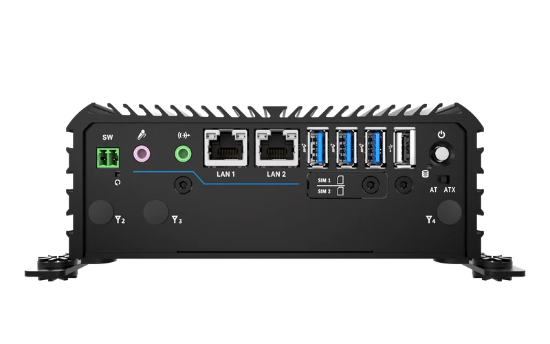 RCO-1000-ASL-10 Fanless Mini Computer with Intel® Atom® x7433RE/x7835RE Processors, 1x DP, 1x HDMI, 4x USB, 1x 2.5" SATA HDD Bay