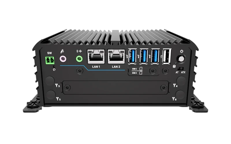 RCO-1000-ASL-20 Fanless Mini Computer with Intel® Atom® x7433RE/x7835RE Processors, 1x DP, 1x HDMI, 4x USB, 1x 2.5" SATA HDD Bay