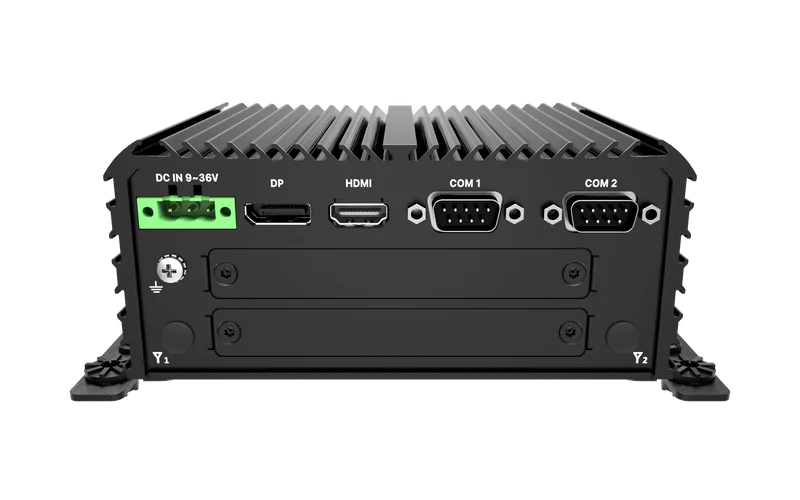 RCO-1000-ASL-20 Fanless Mini Computer with Intel® Atom® x7433RE/x7835RE Processors, 1x DP, 1x HDMI, 4x USB, 1x 2.5" SATA HDD Bay