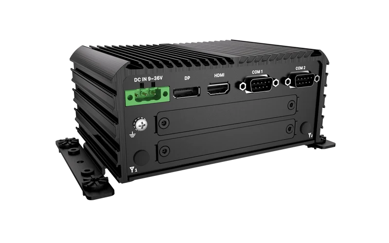 RCO-1000-ASL-20 Fanless Mini Computer with Intel® Atom® x7433RE/x7835RE Processors, 1x DP, 1x HDMI, 4x USB, 1x 2.5" SATA HDD Bay
