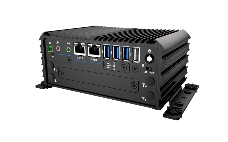 RCO-1000-ASL-20 Fanless Mini Computer with Intel® Atom® x7433RE/x7835RE Processors, 1x DP, 1x HDMI, 4x USB, 1x 2.5" SATA HDD Bay