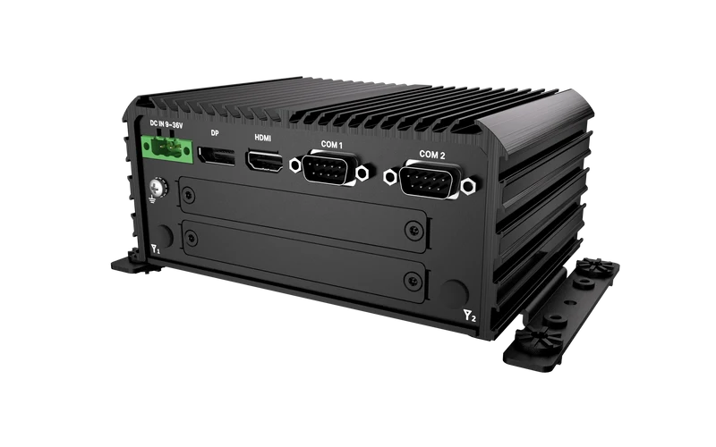 RCO-1000-ASL-20 Fanless Mini Computer with Intel® Atom® x7433RE/x7835RE Processors, 1x DP, 1x HDMI, 4x USB, 1x 2.5" SATA HDD Bay