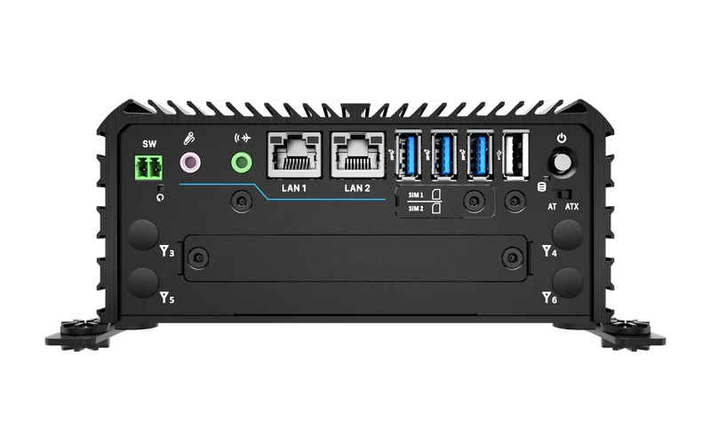 RCO-1000-ASL-20 Fanless Mini Computer with Intel® Atom® x7433RE/x7835RE Processors, 1x DP, 1x HDMI, 4x USB, 1x 2.5" SATA HDD Bay